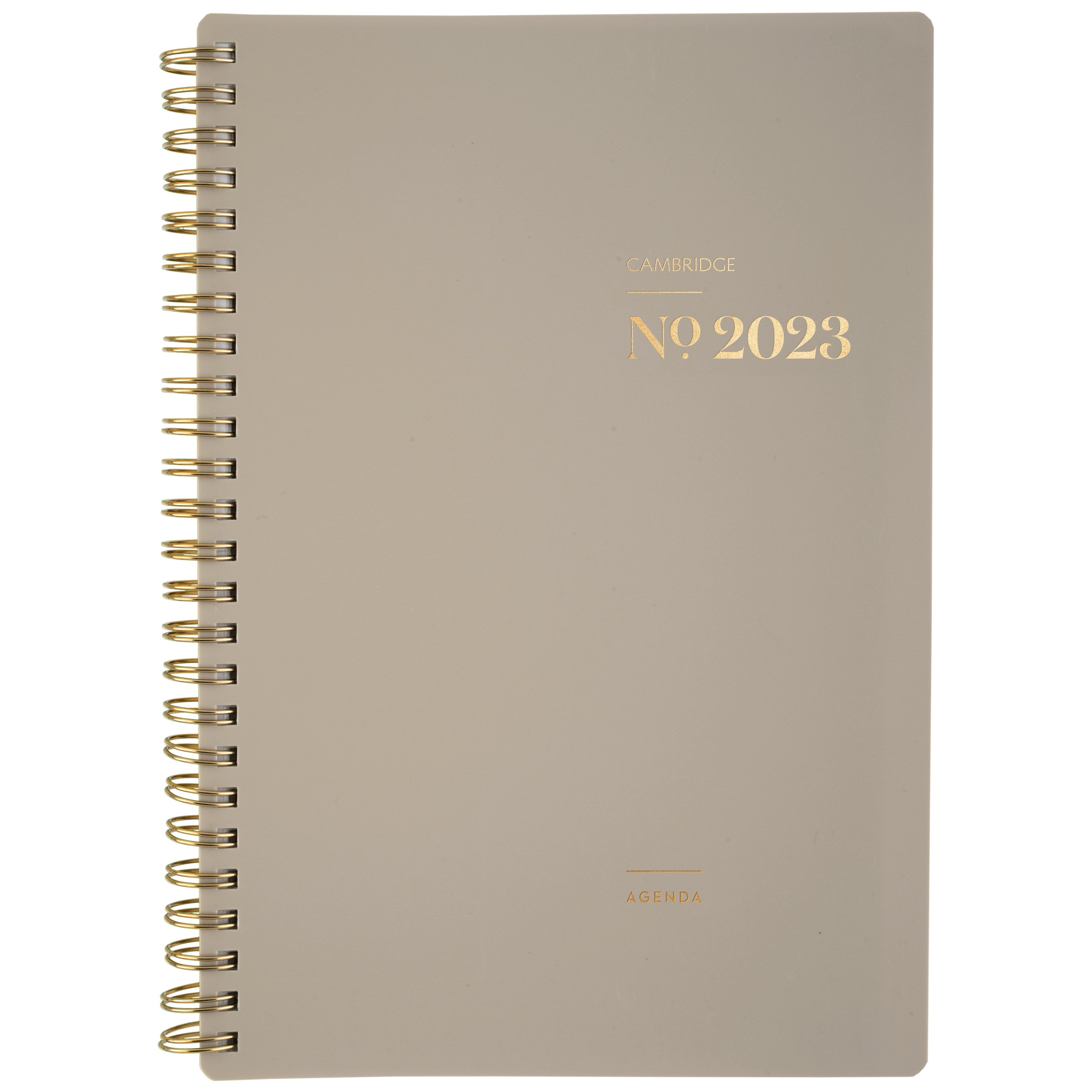 2023 Weekly Monthly Planner, 5 1/2" x 8 1/2", by Cambridge WorkStyle, Focus, Taupe (1606WF-200-45-23)