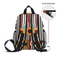 thumbnail image 5 of FORMRS School Backpack with Front Zippered Pocket 12" Student Travel Daypack, Geometric Stripes, 5 of 6