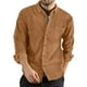 thumbnail image 1 of Camisa de manga larga con botones de pana para hombre, otoño/invierno, color liso, ligera, 1 of 8