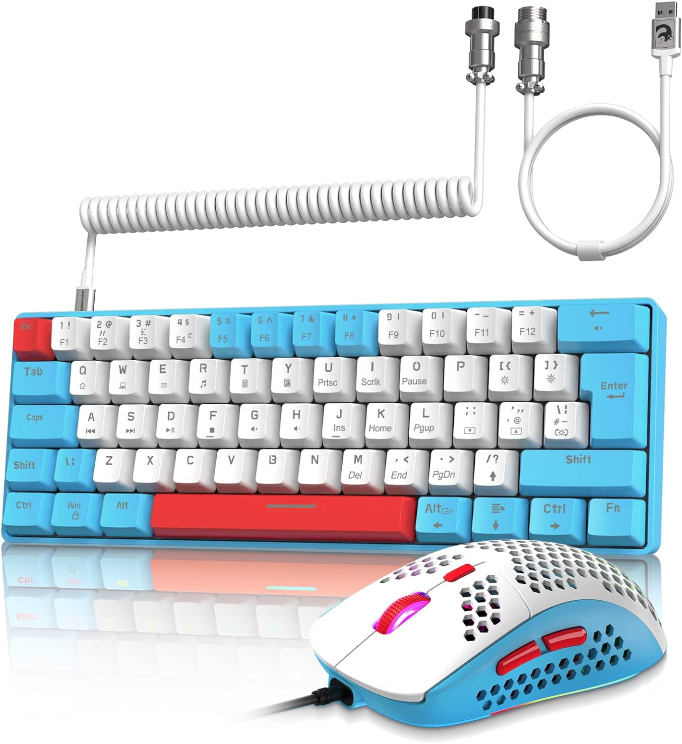 ZIYOU LANG T60PRO 60% Mechanical Keyboard and Mouse Combo, RGB