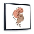 thumbnail image 3 of Designart 'One Line Portrait of Afro American Woman IV' Modern Framed Canvas Wall Art Print, 3 of 5