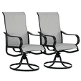 thumbnail image 1 of Outsunny Patio Swivel Chairs w/ Mesh Fabric Seat Rocking Chairs, Dark Grey, 1 of 10