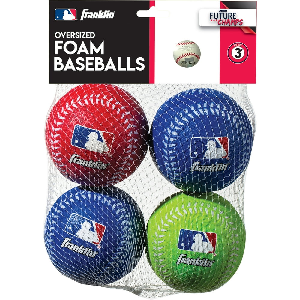 Franklin Sports Oversized Foam Baseballs, 4 Pack