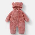 thumbnail image 4 of KJameas Baby Boys Girls Jumpsuit Fuzzy Fleece Heart Pocket Bear Hooded, 4 of 5