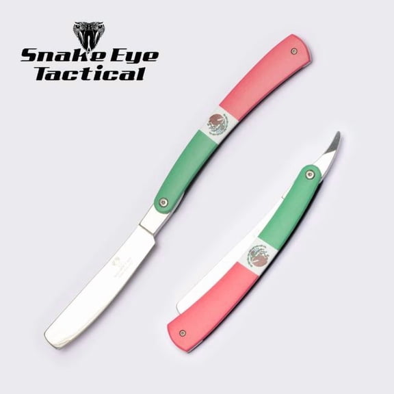 Snake Eye Tactical Straight Razor Manual Folding Knife