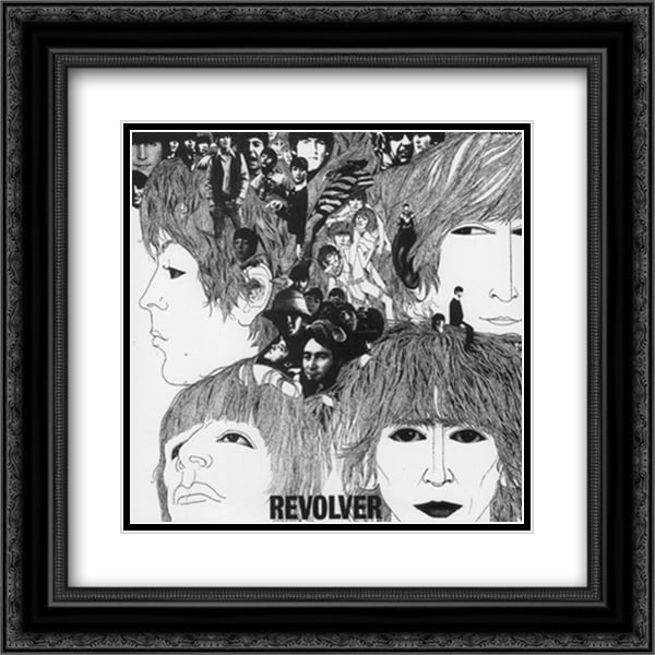 The Beatles: Revolver 2x Matted 20x20 Black Ornate Framed Art Print by ...