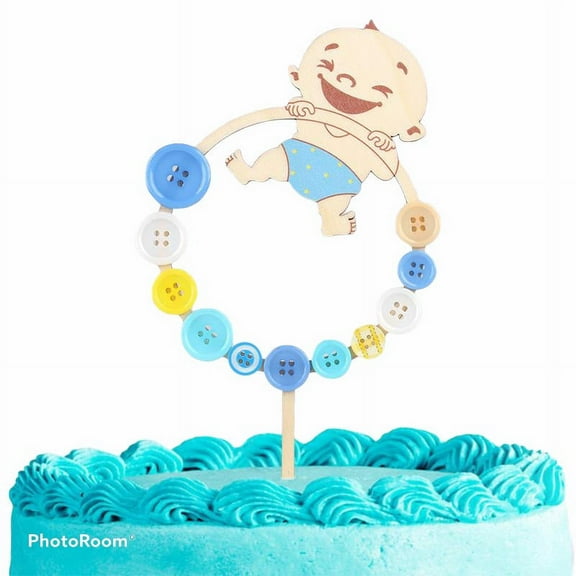 It's a Boy Baby Shower Wooden Cake Topper