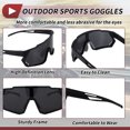 thumbnail image 5 of Unique Bargains 1 Pc Motorcycle Riding Goggles Anti-glare Tri-Acetyl Cellulos PC UV400 Outdoor Sports Sunglasses for Motocross Dirt Bike ATV Black Frame Black Lens, 5 of 6