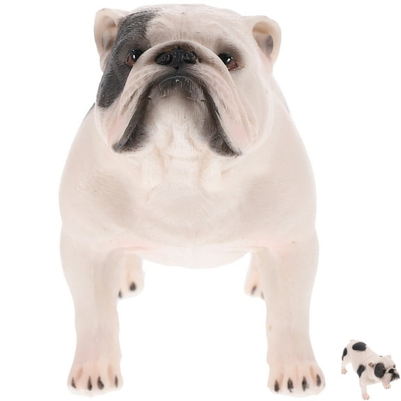 Minkissy Bulldog Figurine Home Decor PVC Dog Model 1 Pack Indoor Decorative Statue