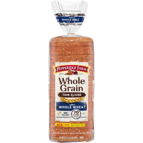 Pepperidge Farm Whole Grain Thin Sliced 100% Whole Wheat Bread, 22 Oz ...