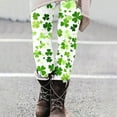thumbnail image 6 of lcziwo Sale of The Day Prime Today, Women's St Patrick's Day Leggings Novelty Shamrock Print High Waist Yoga Pants Slim Fit Stretchy Workout Tights Holiday Bottom Trousers Multicolor XXL, 6 of 7