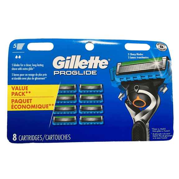 Gillette ProGlide Razor Refills for Men, 8 Razor Blade Refills