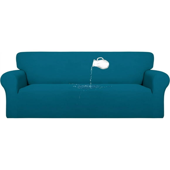 100% Dual Waterproof Couch Cover Slipcovers for Couches and Sofas - Stretch Non Slip Fleece Sofa Covers Washable, Leakproof Furniture Protector for Kids, Pets, Dog (Sofa, Light Gray)