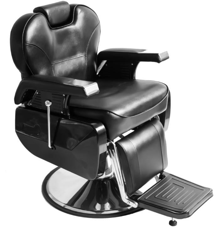 TAFT Barber Chair BLACK Reclining Barber Chair w/ Adjustable Height