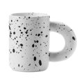 thumbnail image 1 of MasteelfCA 1pc Household Coffee Cup Ceramic Coffee Cup Creative Drinking Cup (White), 1 of 7