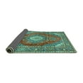 thumbnail image 2 of Ahgly Company Indoor Round Medallion Turquoise Blue Traditional Area Rugs, 3' Round, 2 of 4