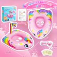 thumbnail image 4 of Unicornio flotante para piscina con pistola de agua, inflable para niños de 3 a 8 años, 4 of 9