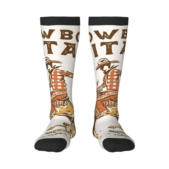 Lukts Cowboy Rodeo Guitar Pattern Socks for Women and Men,Gifts For Golfing, Hunting, Camping, Hiking, Skiing, Reading, Sports and more