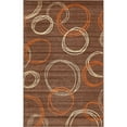 thumbnail image 1 of Unique Loom Automne Cercles Zone Tapis 5' x 8' Rectangulaire Marron/beige, 1 of 5