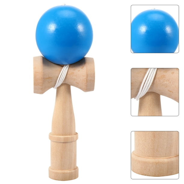 KENDAMA TOY CO. | 2 Pack | Competition Pro Kendama Full Size | Solid Wood  Ball and Cup Coordination Toy | Black/Blue Black/Silver Bundle