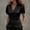 A1_Black, variant on Sillenn Women's Satin V-Neck Blouse Puff Short Sleeve Wrap Front Ruched Waist Top Silky Slim Fit Elegant Satin Silk Shirt Dressy Casual Office Work Tops Trendy Going Out Cropped Blouses Black L