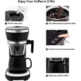 thumbnail image 4 of JAVASTARR COFFEE MAKER WITH GRINDER BUILT COFFEE GRINDER MAKAER BH9008G BLACK, 4 of 5