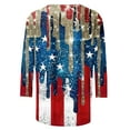 thumbnail image 5 of Nrmvnmi Patriotic Shirts for Women 3/4 Sleeve Shirt 4Th of July Independence Day Crewneck Cute Festival Tops Mothers Day Gifts, 5 of 5