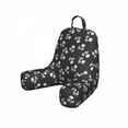 thumbnail image 1 of Floral Reading Pillow Cover, Flower Silhouettes on a Background of Mini Polka Dots, Unstuffed Printed Bed Rest Case from Soft Fabric, Small, Dark Taupe Grey Fuchsia, by Ambesonne, 1 of 4