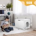 thumbnail image 4 of WoofPaw Litter Box Enclosure Furniture, Cat Washroom, Hidden Litter Box Cover, Cabinet for Large Cat, Dog Proof Cat Litter Boxes, Hideaway Litter Box, Cat House,White, 4 of 13