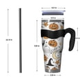 thumbnail image 4 of 40oz Tumbler,Halloween Autumn Halloween Elements Insulated Tumblers with Removable Handle,Stainless Steel Double Vacuum Coffee Tumbler Cup with Straw for Home,Office,Travel,Party, 4 of 5