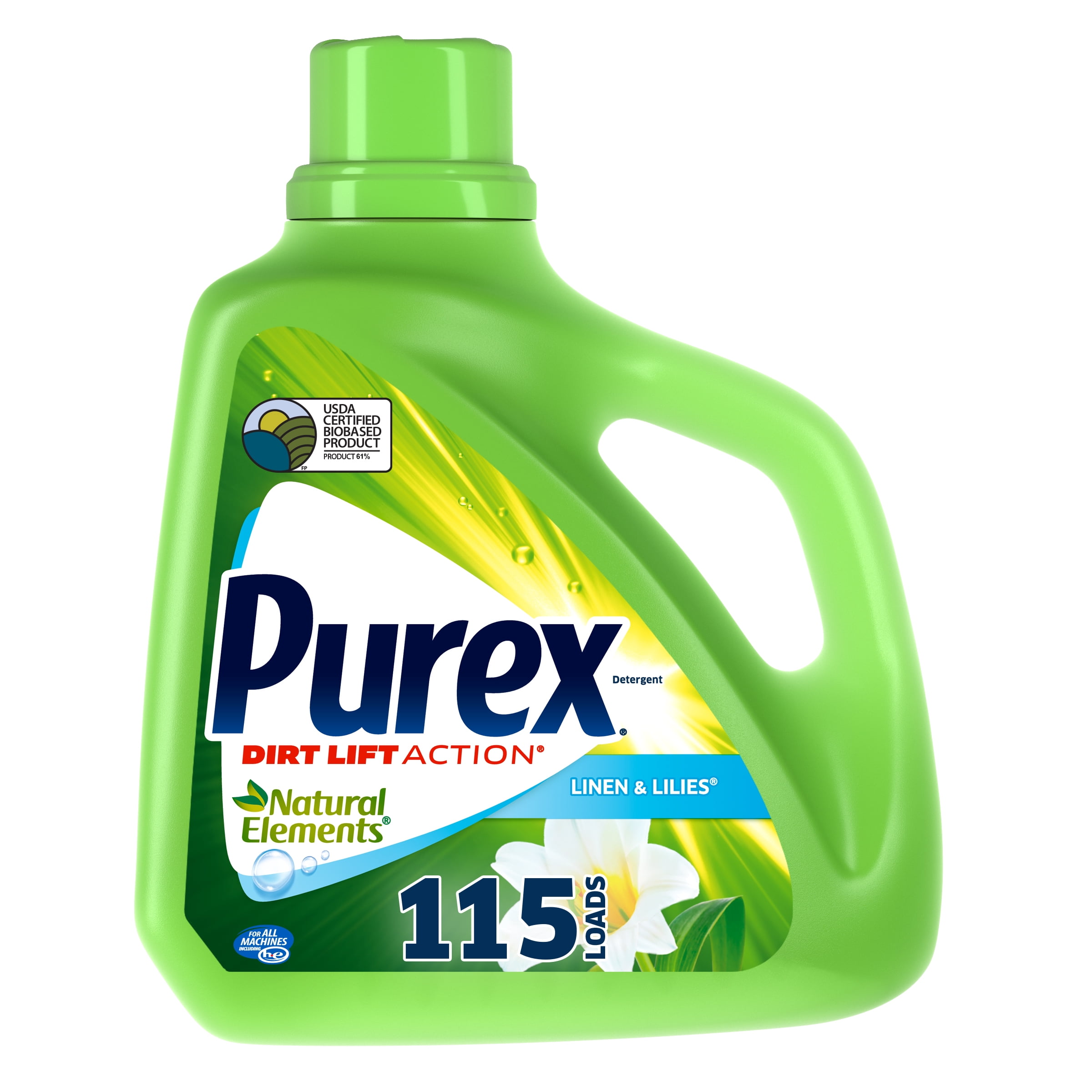 Purex Liquid Laundry Detergent, Natural Elements Linen & Lilies, 150