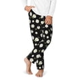 thumbnail image 2 of Wukai Daisies Flowers Print Teenagers' Pajama Pant Sleep Pajama Lounge Pant PJ Bottoms with Pockets and Button Fly(Available in Big & Tall)-Large, 2 of 6