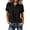 #0229-Black, variant on Henley Neck Tee Tops Women's Short Sleeve Henley Neck Side Buckle Shirts Loose Fit Casual Tops 2026 Summer Streetwear