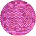thumbnail image 1 of Ahgly Company Indoor Round Southwestern Pink Country Area Rugs, 7' Round, 1 of 4