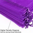 thumbnail image 4 of Dinheiro 100 bolsas de organza transparente de 3,93 x 4,72 pulgadas (10 x 12 cm), bolsas de regalo de boda con cordón, bolsas de regalo de joyería para fiesta, joyería, 4 of 5