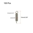 thumbnail image 2 of 0.3x2x10mm Stainless Steel Small Dual Hook Tension Spring, 100pcs, 2 of 3