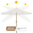 thumbnail image 6 of Autlaycil 7.5 ft Patio Umbrella with Fringe, Beach Pool and Yard with Umbrella Base, Beige, 6 of 7