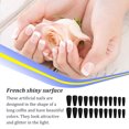 thumbnail image 4 of Length Coffin Fake Nail Scratch Resistant Press-on Fingernails Removable Trimble Nail Tip Adjustable Manicure Stickers Girls Type 6, 4 of 6