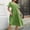 Green, variant on ZZwxWA Womens Short Sleeve Summer Dress A Line Wrap Dress High Waist Tiered Vacation Dresses for Women Solid Pleated Casual Sundress
