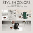 thumbnail image 6 of Willow Kitchen 1L Gooseneck Electric Kettle for Pour Over Coffee & Tea, Temperature Control & Automatic Shutoff, Rapid Boil Hot Water Kettle Pot, Green, 6 of 8