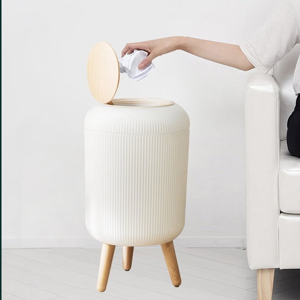 Cubo de basura de cocina de 9,5 l/10 l con tapa, minicubo con sensor automático para baño de mesa