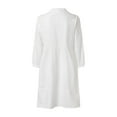thumbnail image 5 of Vestido sexy de encaje con mangas 3/4 para mujer: corte holgado, diseño con cordones y aberturas, top informal de color liso, material de poliéster, para todas las estaciones, 5 of 5