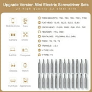 E·Durable 28 in 1 Mini Electric Screwdriver Sets with 24 Bits Rechargeable 3.7V Magnetic Repair Tool Kit