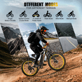 thumbnail image 5 of EOEOTWO 26" Fat tire Electric Bike for Adults, 750W Peak Motor, 28 MPH Speed, 60 Miles Range Mountain Ebike, 48V 15Ah Removable Battery, Off-Road EBike for Men & Women, 7 Speed, 5 of 11