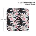 thumbnail image 2 of KLL Drink Coasters Set Square of 4,PU Leather Absorbent Coasters Set Decorative Coffee Cup Coasters Housewarming Gift for Home Decor-Orchids Flowers, 2 of 5