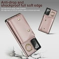 thumbnail image 4 of Crossbody for Samsung Galaxy Note 20 Phone Case for Women, Wallet Case with Credit Card Holder Shoulder Strap & Wrist Lanyard Shockproof Purse Back Flip 360 Ring Holder Kickstand Case,Rosegold, 4 of 8