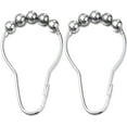 thumbnail image 4 of 12pcs/Set Shower Curtain Rings Hooks Stainless Steel Hook Chrome Double Glide for Bathroom Shower Rods Curtains, 4 of 5