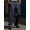 mixed color, variant on Men's four-season navy blue and white plaid printed wide-leg trousers, drape and breathable business casual dress pants, daily wear for commuter weddings