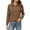 Brown#20722GG, variant on Hearthz Women Polo Shirt 3 Button Women's Long Sleeve Shirt Relaxed Fit Solid Color Women's Shirt Tennis Activewear Light Gray XL
