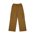 thumbnail image 5 of XIMIN Boys Cargo Pants Retro Bootcut Elastic Waistband Straight Leg Sport Pant Drawstring Open Bottom Casual Classic Running Hiking Fall Trousers with Pockets, 5 of 7